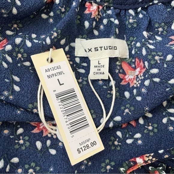 NWT Max Studio Long Sleeve Floral Dress Size Large - Picture 3 of 5